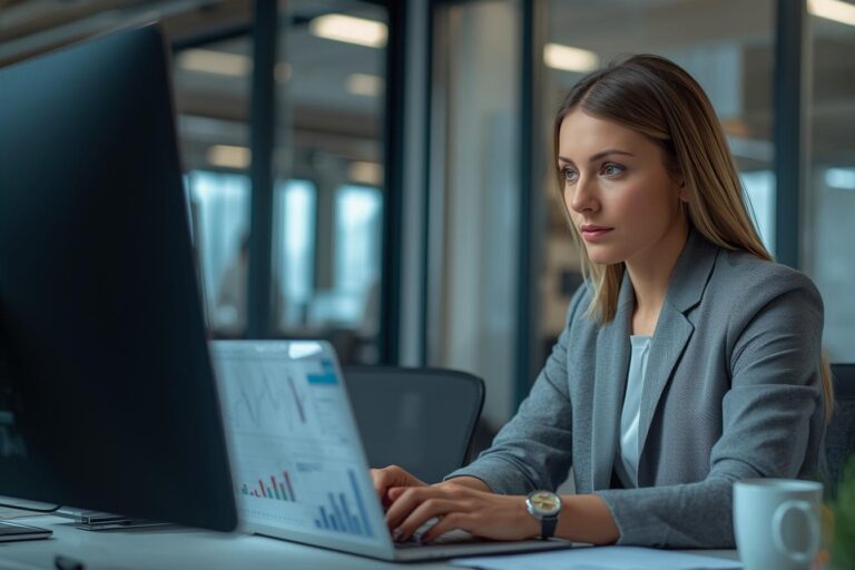 mujer de marketing digital